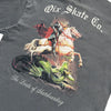 CAMISETA QIX OVERSIZED SÃO JORGE PRETO ESTONADO