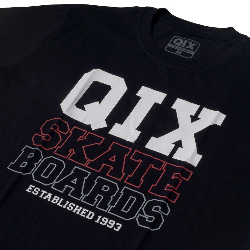 CAMISETA QIX BOARDS SKATE PRETA