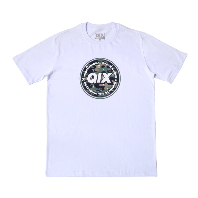 CAMISETA QIX INTERNATIONAL CAMOUFLAGED CIRCLE BRANCA