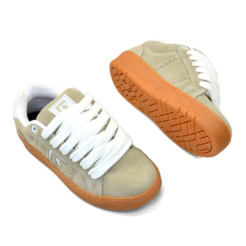 Tênis Qix Skate Combat Suede - Bege Natural -