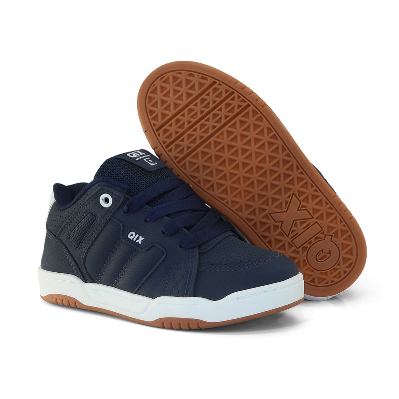 Tênis Infantil Qix Square Marinho e Branco