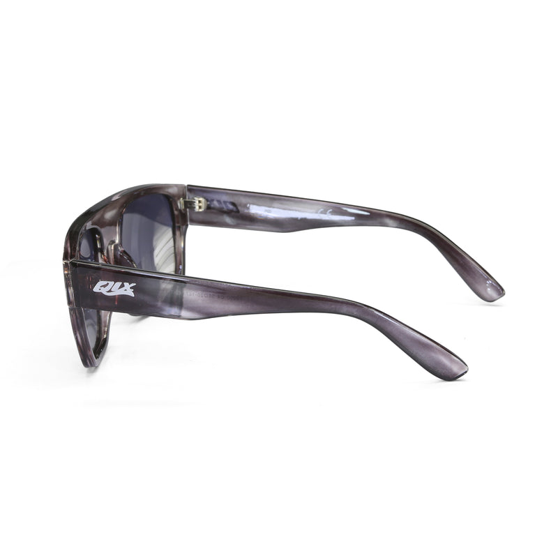 Óculos de sol unissex QIX SKATE quadrado marmorizado cinza