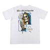 CAMISETA QIX SKULL SKATEBOARD BRANCA