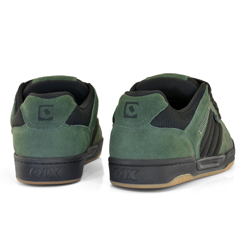 Tênis Qix Square Suede Verde Musgo Latex