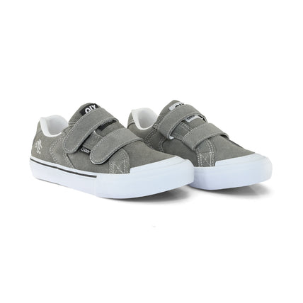 Tênis QIX Infantil Chorão Park Velcro Grafite e Branco