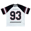 CAMISETA QIX RAGLAN SKATEBOARDS OFF WHITE E PRETO