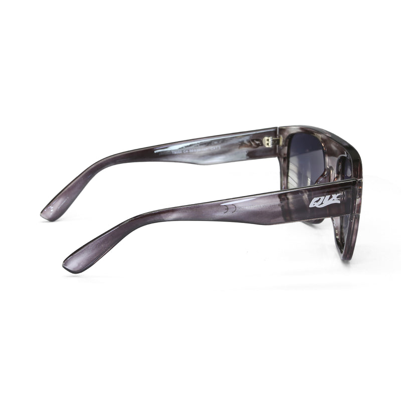 Óculos de sol unissex QIX SKATE quadrado marmorizado cinza