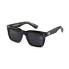 Óculos de sol unissex QIX SKATE Clássico quadrado preto