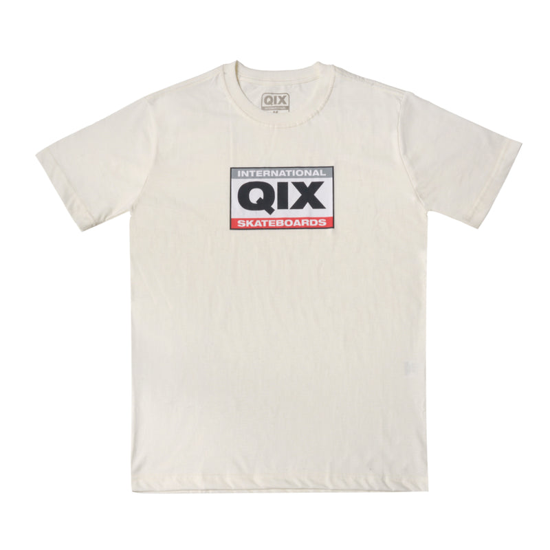 CAMISETA QIX INTERNATIONAL SKATEBOARDS SQUARE OFF WHITE
