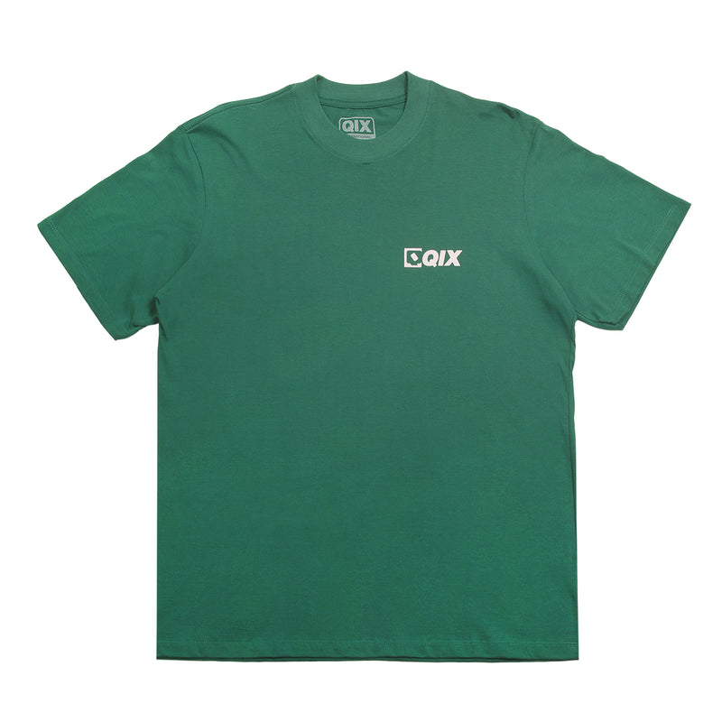 CAMISETA QIX STREET MINIMAL LOGO VERDE