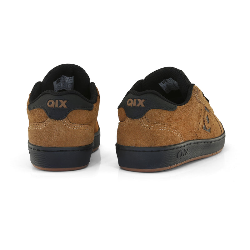 Tênis Infantil Qix Combat Suede Caramelo e Preto