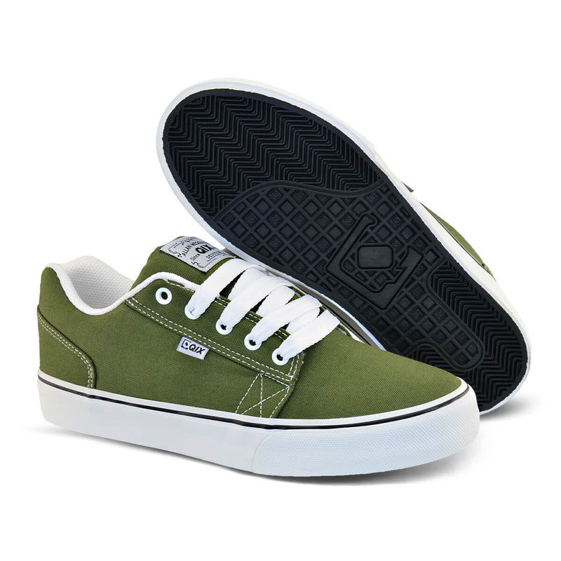 Tênis QIX Allan Mesquita Vulcan 07 - Oliva e Branco