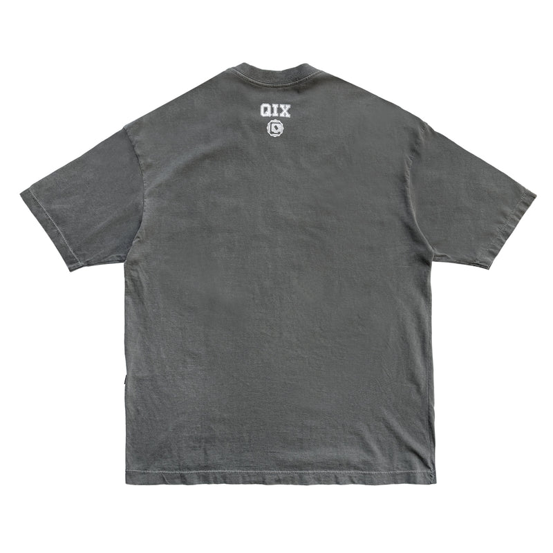 CAMISETA QIX OVERSIZED SKATEBOARDS PRETO ESTONADO