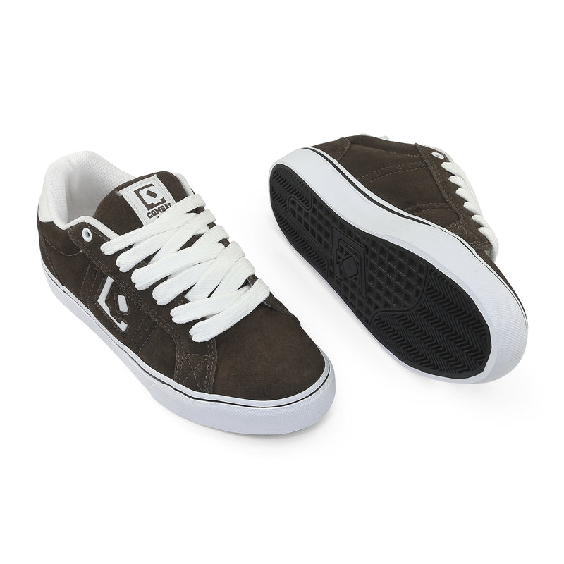 Tênis QIX Combat Suede Vulk Café e Branco