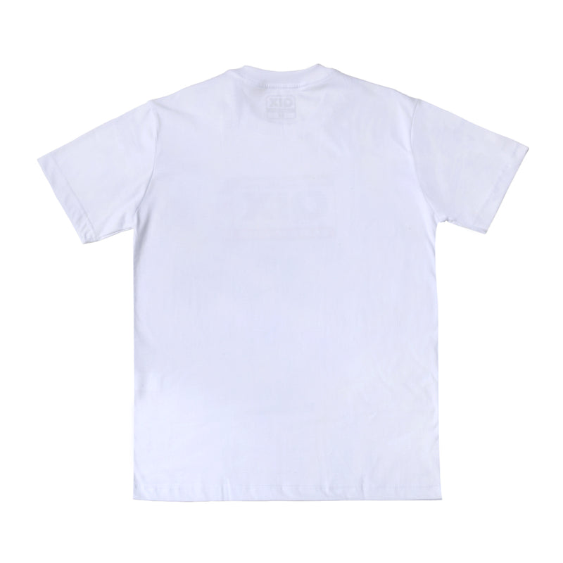 CAMISETA QIX INTERNATIONAL SKATEBOARDS SQUARE BRANCA