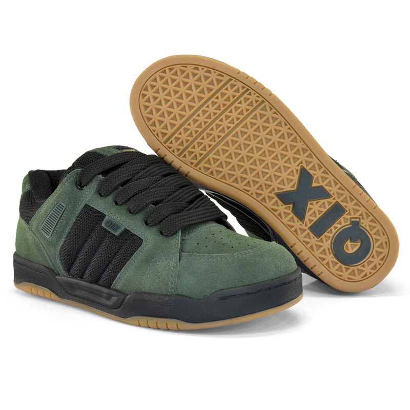 Tênis Qix Square Suede Verde Musgo Latex