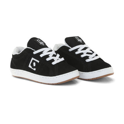 Tênis Infantil Qix Combat Suede Preto e Branco