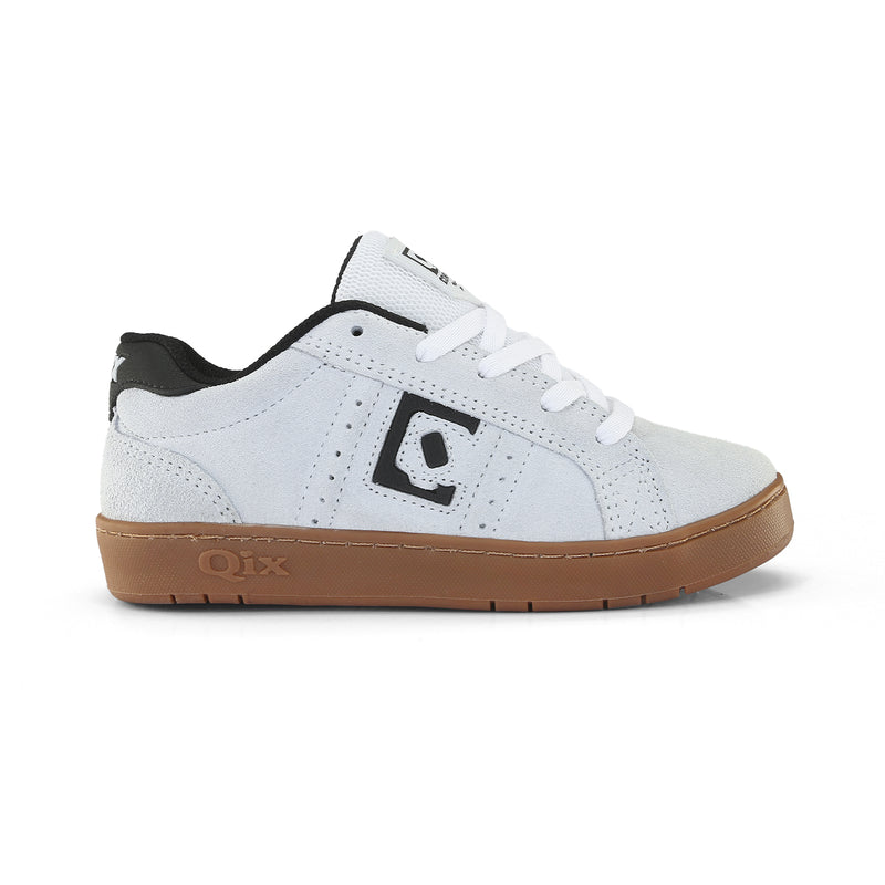 Tênis Infantil Qix Combat Suede Branco Latex