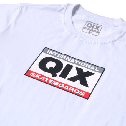 CAMISETA QIX INTERNATIONAL SKATEBOARDS SQUARE BRANCA