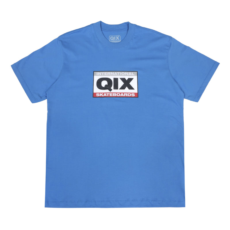 CAMISETA QIX INTERNATIONAL SKATEBOARDS SQUARE AZUL