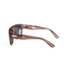 Óculos de sol unissex QIX SKATE quadrado marmorizado marrom
