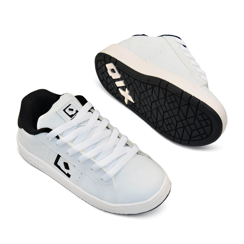 Tênis Infantil QIX Combat Retrô Branco e Preto