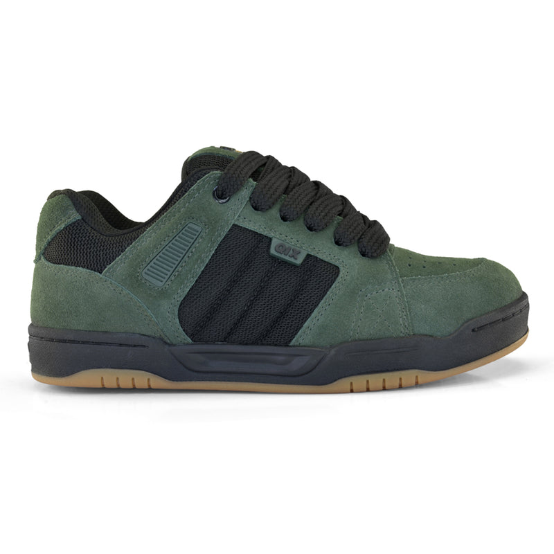 Tênis Qix Square Suede Verde Musgo Latex