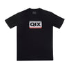 CAMISETA QIX INTERNATIONAL SKATEBOARDS SQUARE PRETA