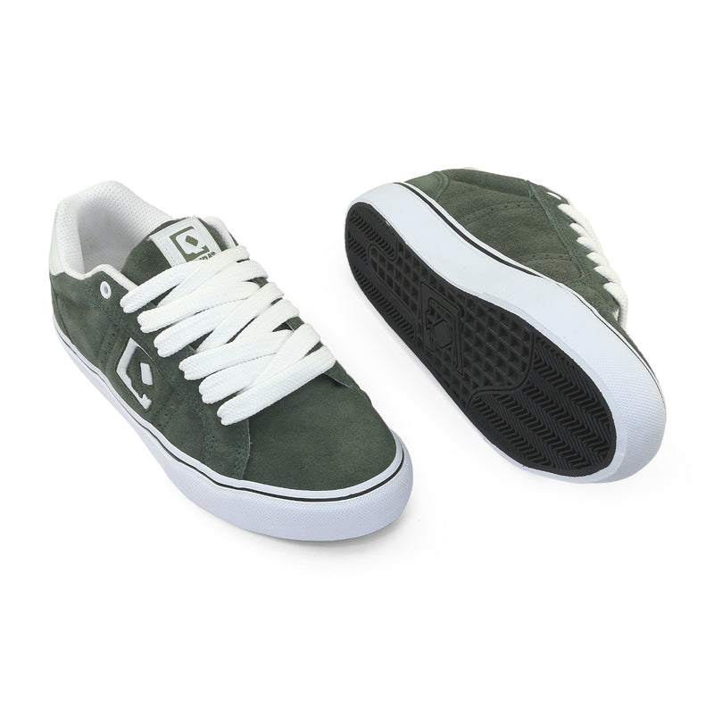 Tênis QIX Combat Suede Vulk Verde Musgo e Branco