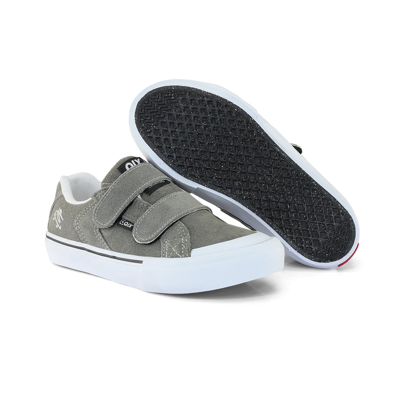 Tênis QIX Infantil Chorão Park Velcro Grafite e Branco
