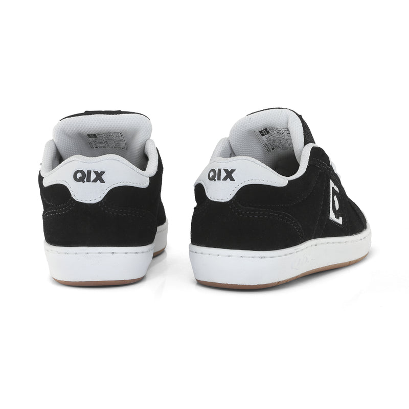 Tênis Infantil Qix Combat Suede Preto e Branco