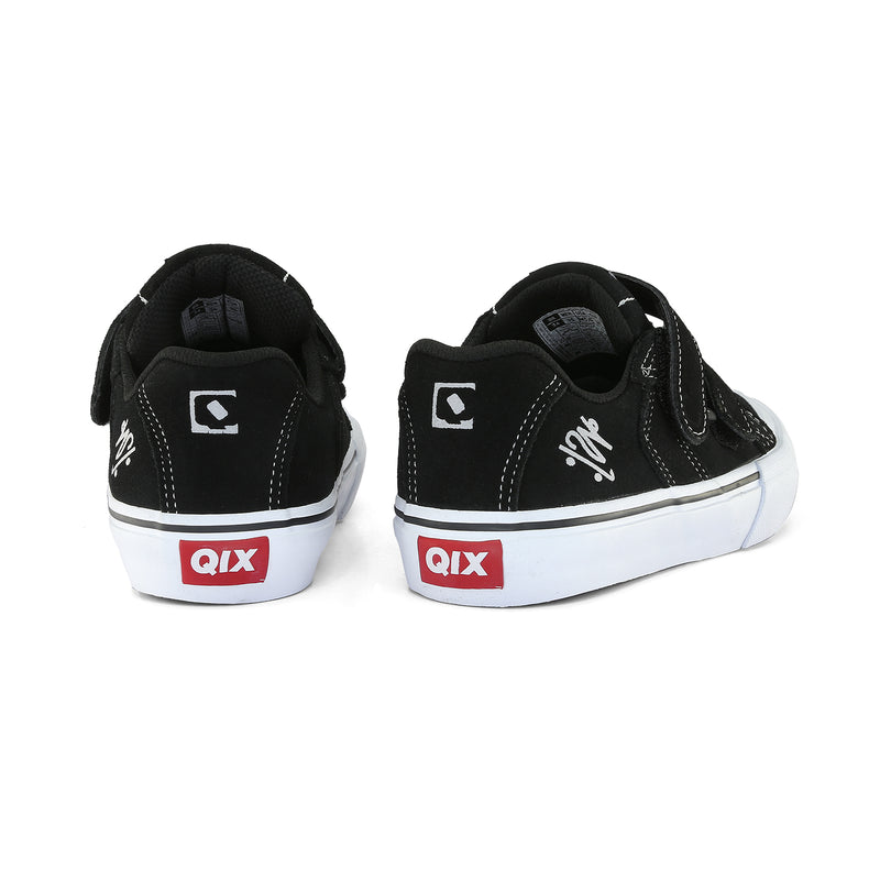 Tênis QIX Infantil Chorão Park Velcro Preto e Branco