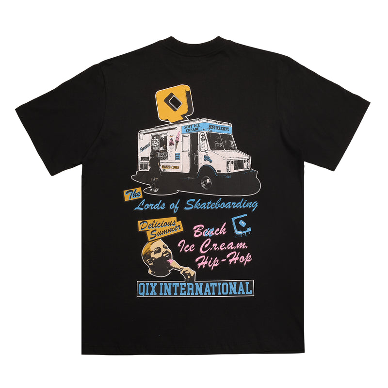 CAMISETA QIX STREET QIX CREAM PRETA