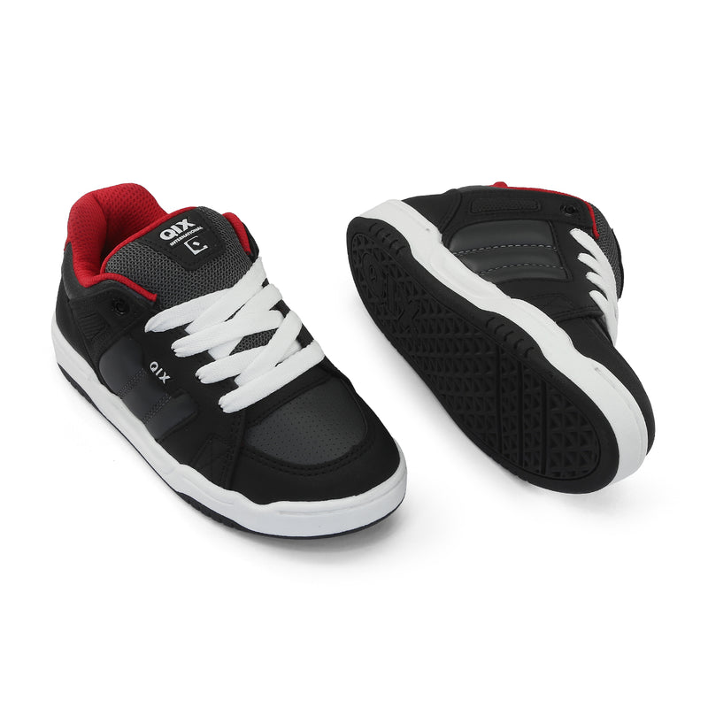Tênis Infantil Qix Square Preto, Chumbo e Vermelho