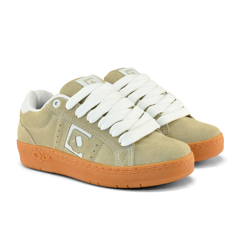 Tênis Qix Skate Combat Suede - Bege Natural -