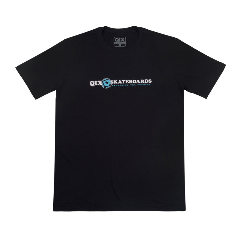 CAMISETA QIX SKATEBOARDS EXCEEDING THE BORDERS CLASSIC PRETA