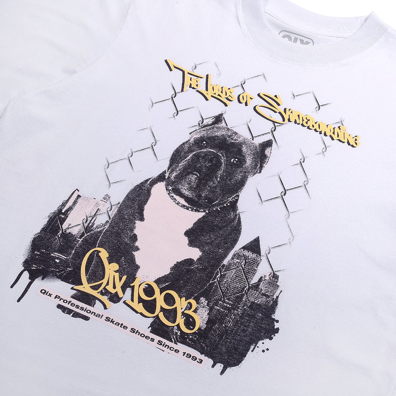 CAMISETA QIX STREET SKATE DOG BRANCA