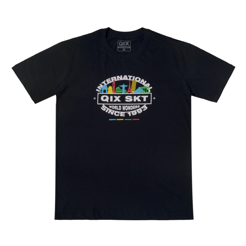 CAMISETA QIX INTERNATIONAL SKT RIO PRETA