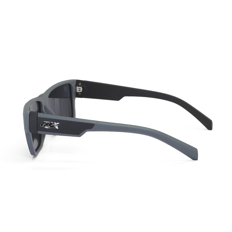 Óculos de sol unissex QIX SKATE Sport cinza e preto fosco