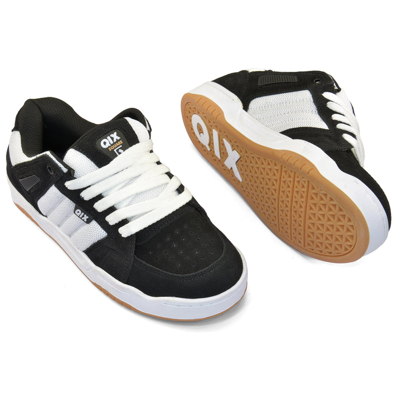 Tênis Qix Square Suede - Preto e Branco Latex
