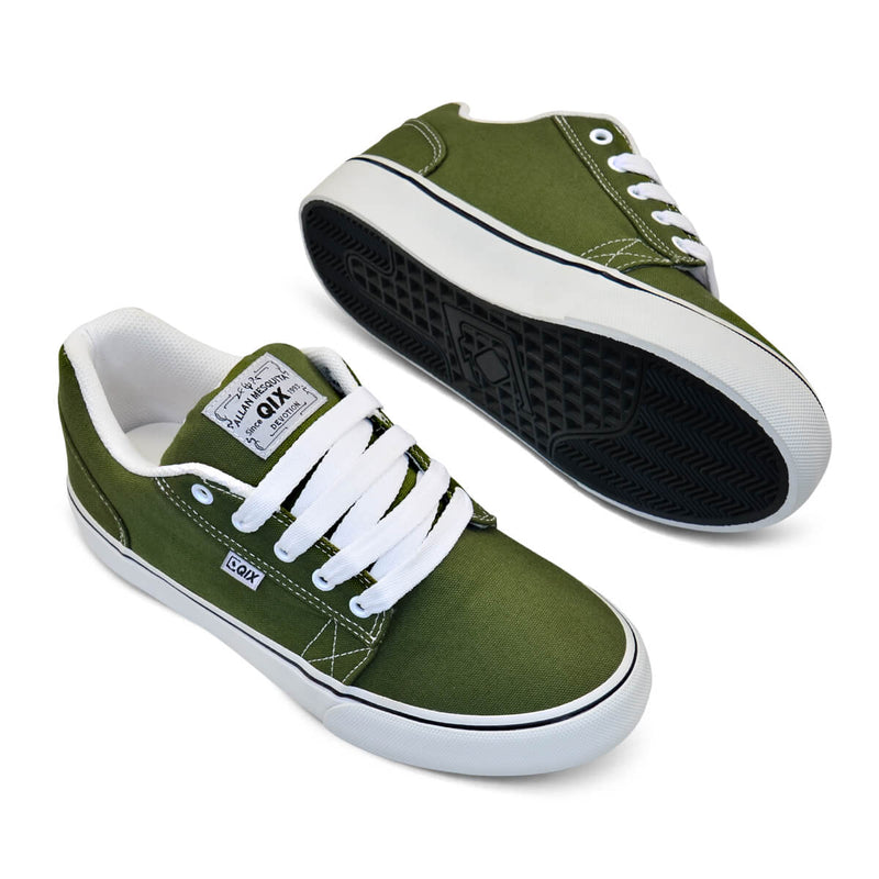 Tênis QIX Allan Mesquita Vulcan 07 - Oliva e Branco