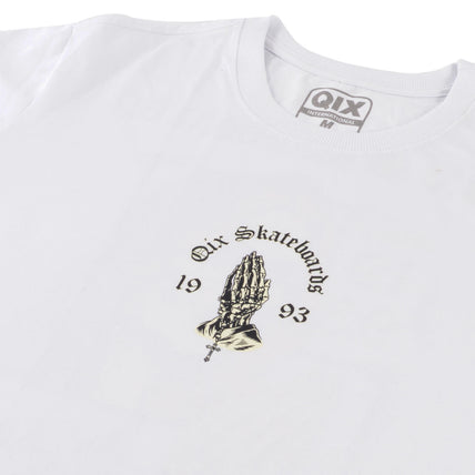 CAMISETA QIX SKULL SKATEBOARD BRANCA