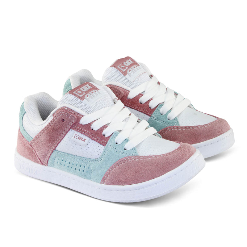 Tênis Qix AM Skate confort Verde e Rosa
