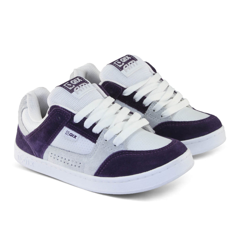 Tênis Qix AM Skate confort Branco e Uva