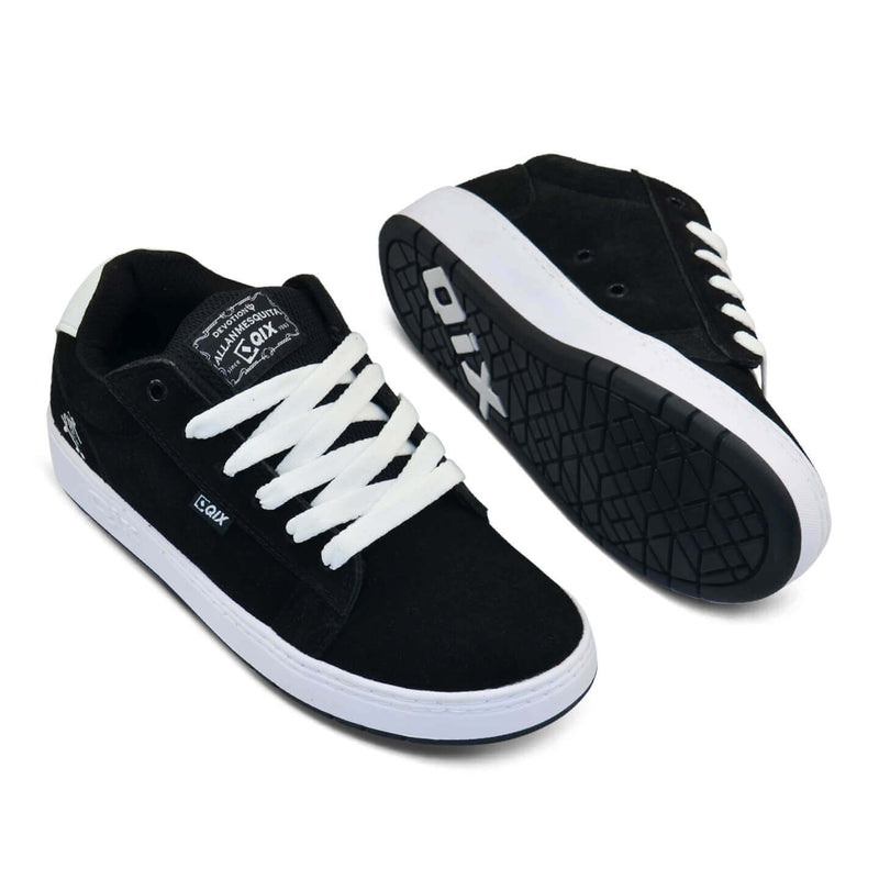 Tênis QIX Chorão Pro Model Allan Mesquita Preto e Branco