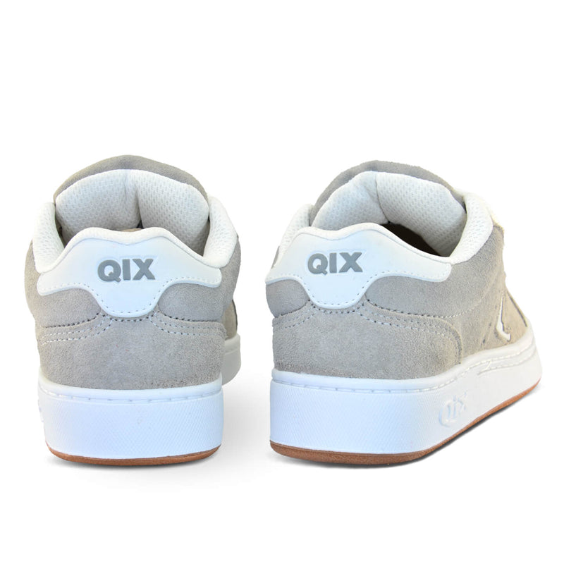 Tênis Qix Skate Combat Suede Cinza e Branco Natural