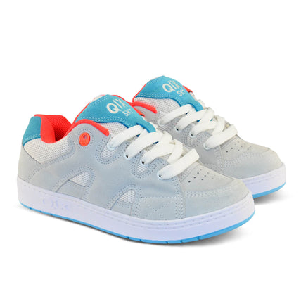 Tênis QIX Plaza 2 Branco, Laranja e Azul