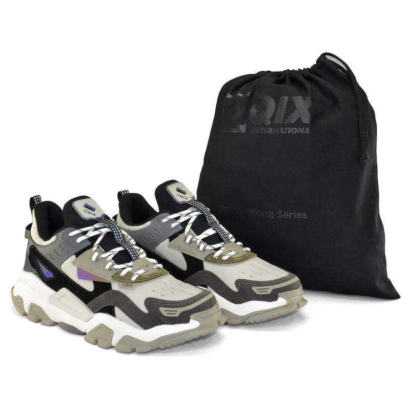 Tênis Qix Trek Urban Hiking Bege e Grafite