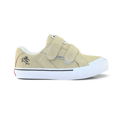 Tênis QIX Infantil Chorão Park Velcro Bege e Branco