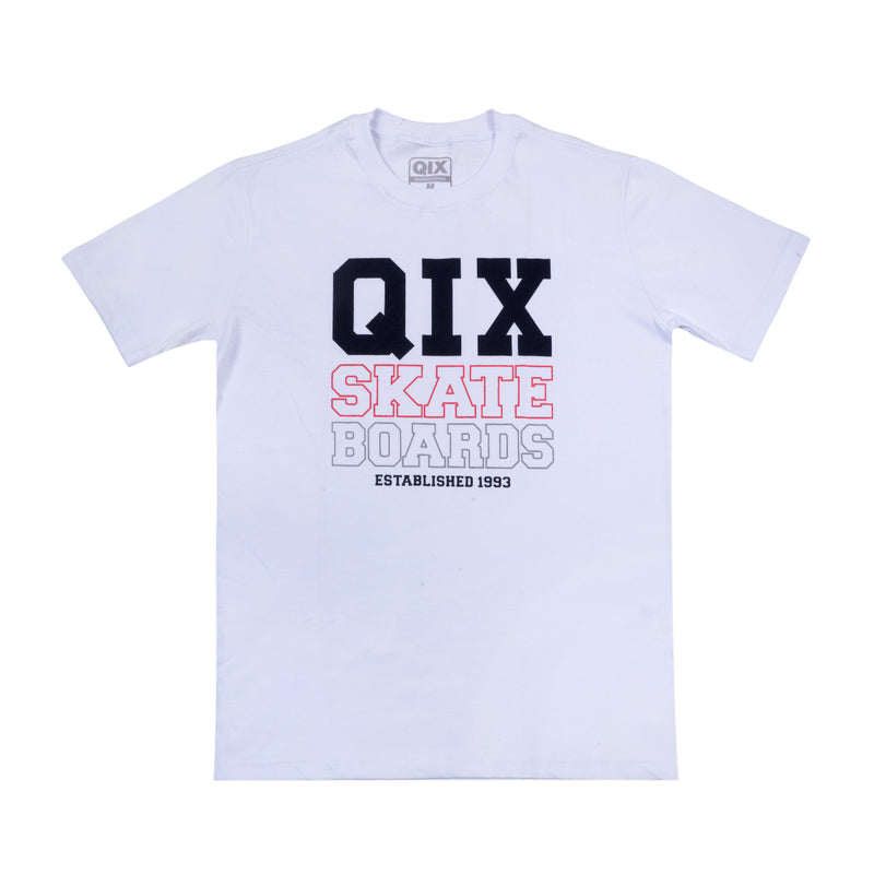 CAMISETA QIX BOARDS SKATE BRANCA